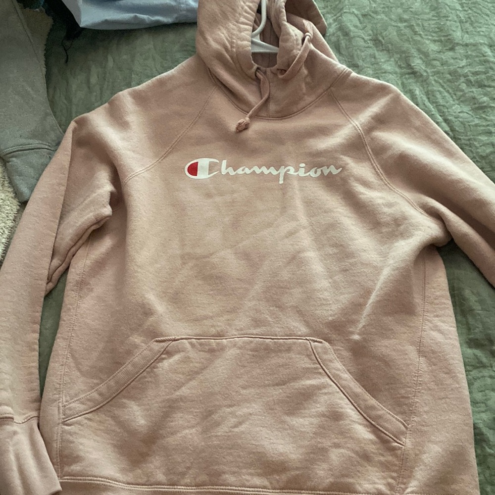 Champion hoodie pink size small
